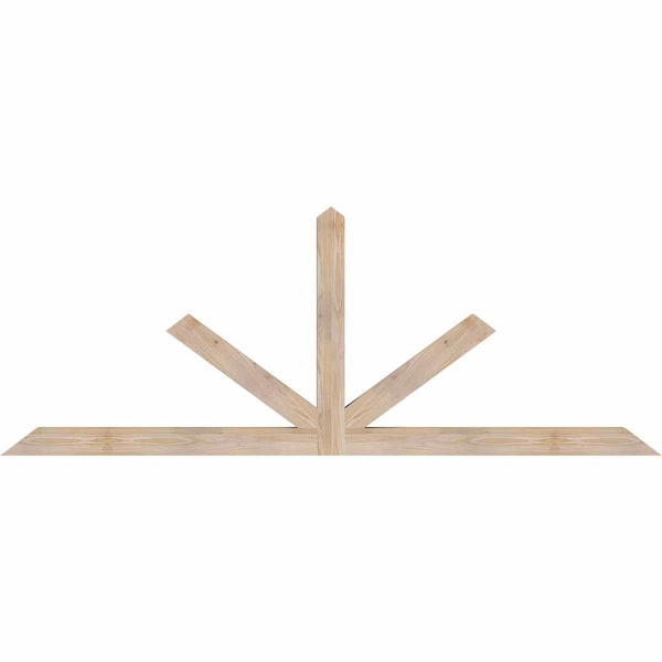 Ekena Millwork Saratoga Smooth Timber Gable Bracket, Douglas Fir, 84"W x 31"H x 3 1/2"D x 3 1/2"F, 9/12 Pitch GBW084X31X0404SAR00SDF - main